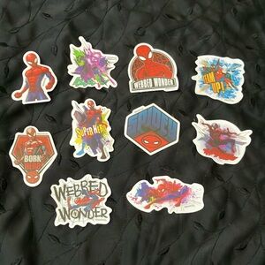 10 PCS, Licensed Disney, Marvel, Spider-Man High Quality Waterproof Stickers